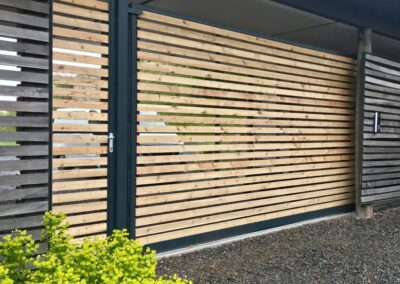 Automatic Wooden Driveway Gate Installed in Edinburgh