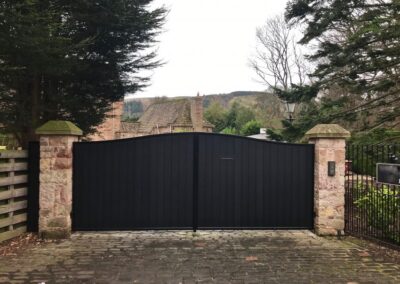 Automatic Aluminium Driveway Gates installed in Edinburgh