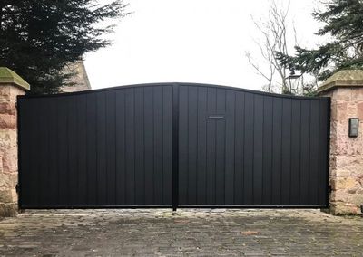 Automatic Aluminium Driveway Gates installed in Edinburgh