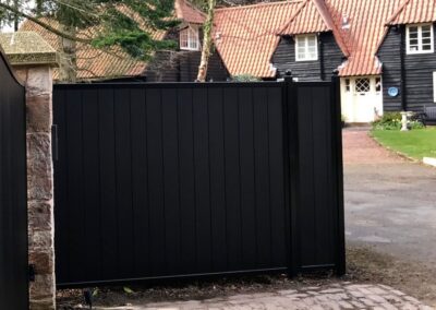 Automatic Aluminium Driveway Gates installed in Edinburgh