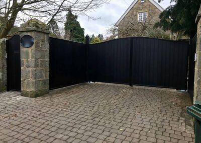 Automatic Aluminium Driveway Gates installed in Edinburgh