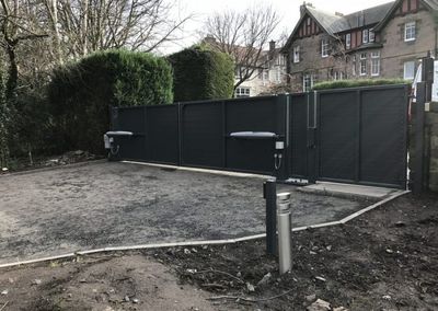 Automatic Aluminium Driveway Gates installed in Edinburgh