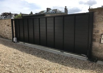Automatic Aluminium Sliding Gate installed in Fife