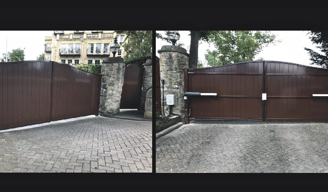 New Automatic Aluminium Gate and Pedestrian Gate Installation