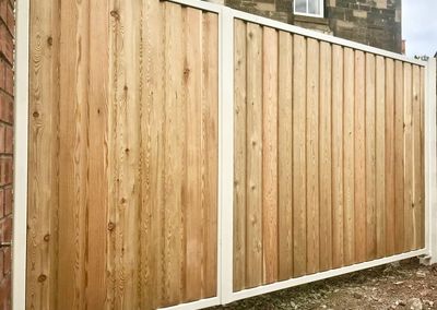 Automatic Wooden Driveway Gate Installed in Edinburgh