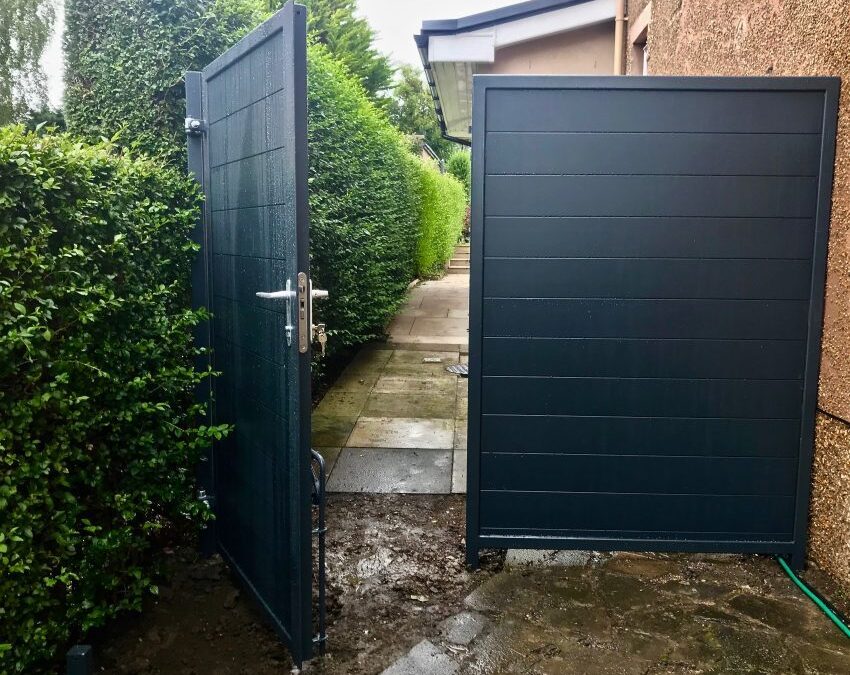 New Aluminium Pedestrian Gate and Infill Panel Edinburgh