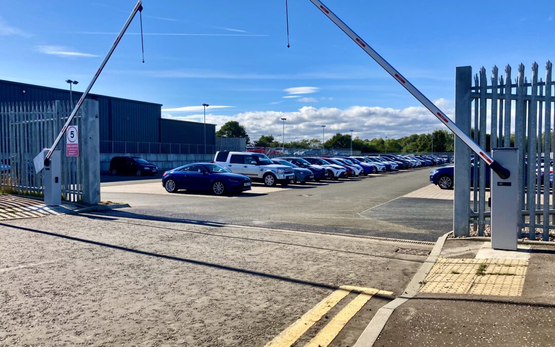 New Roger Technology Dual Automatic Car Park Barriers Edinburgh