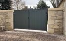 AES (SCOTLAND) LTD installed manual aluminum driveway gates in Edinburgh