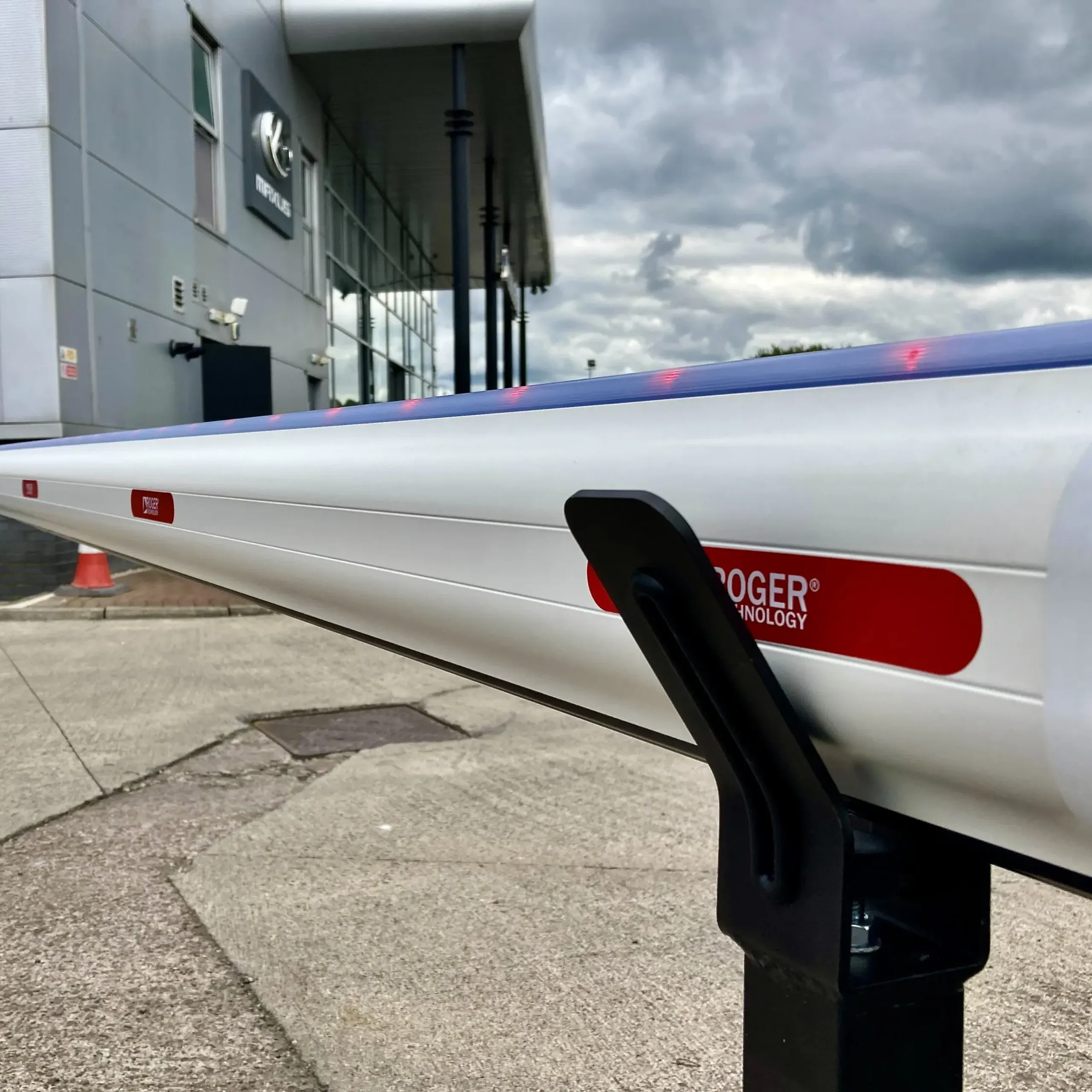 Automatic car park barrier installed at a commercial premises in Edinburgh
