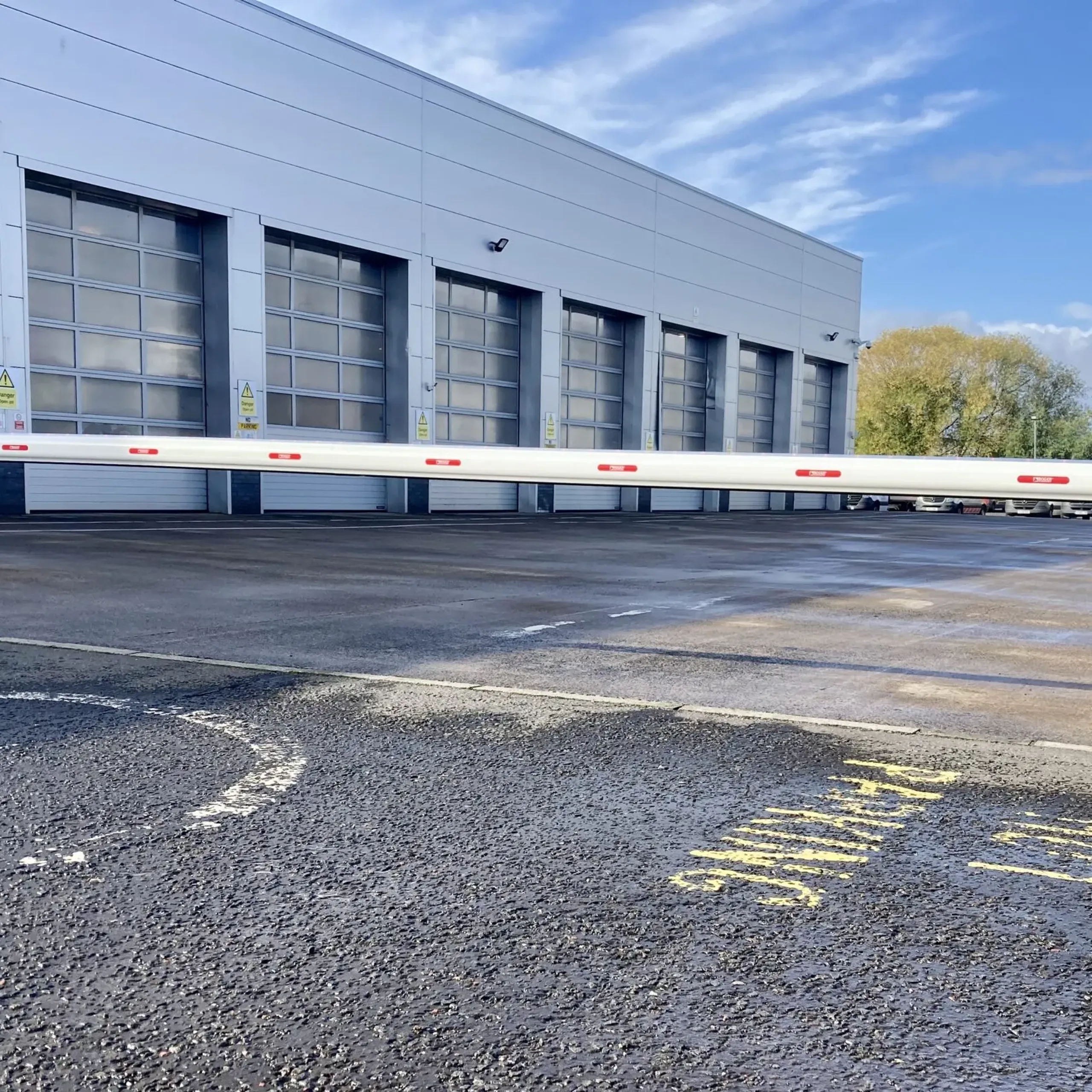 Automatic car park barrier installed at a commercial property in Scotland 