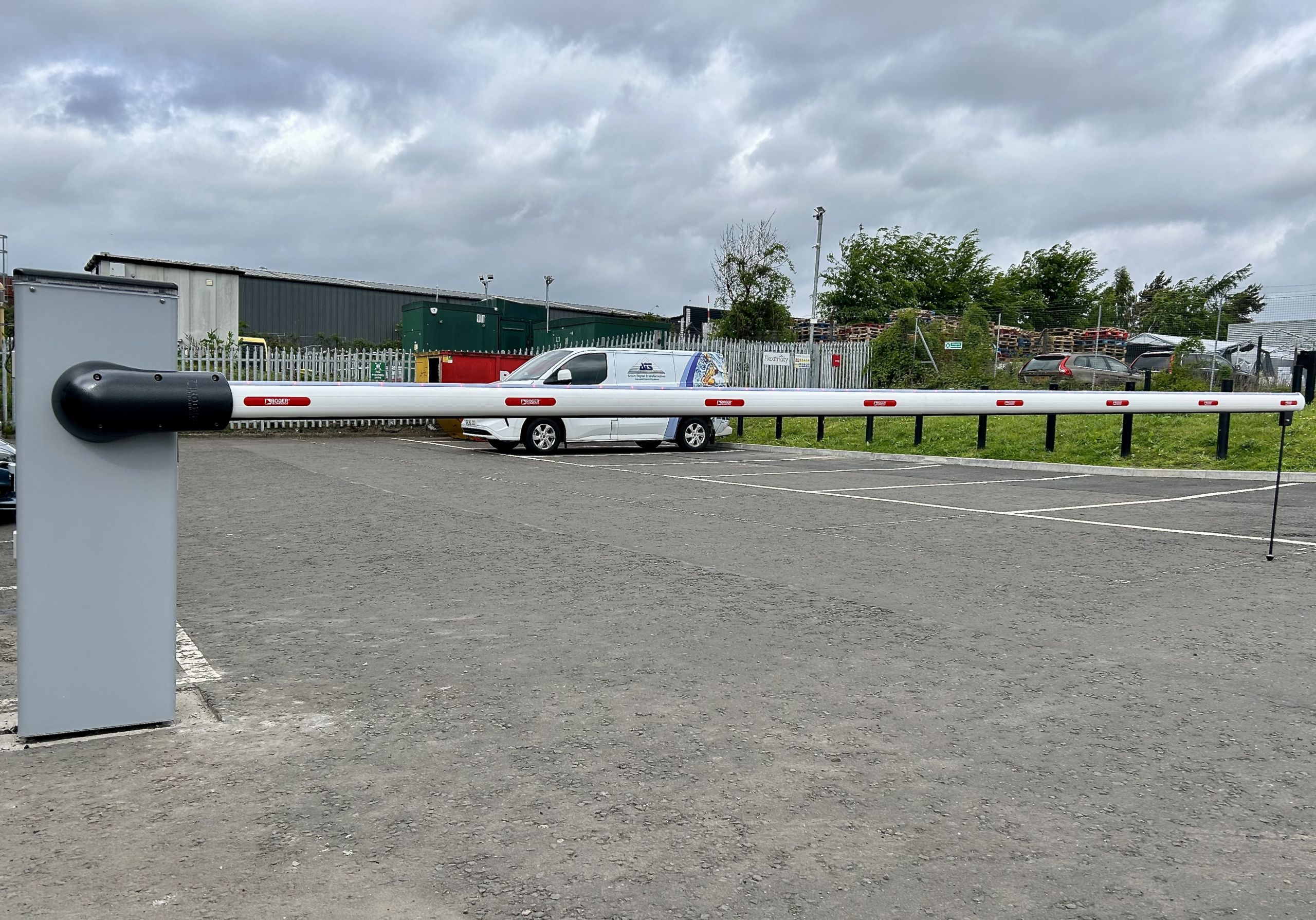AES-Roger-Technology-Automatic-Car-Park-Barrier-Broxburn Automatic car park park barrier installation Broxburn