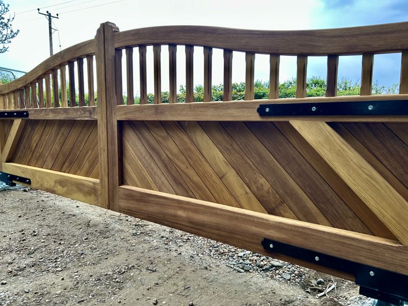 Bespoke Automatic Wooden Swing Gates Installed in East Lothian
