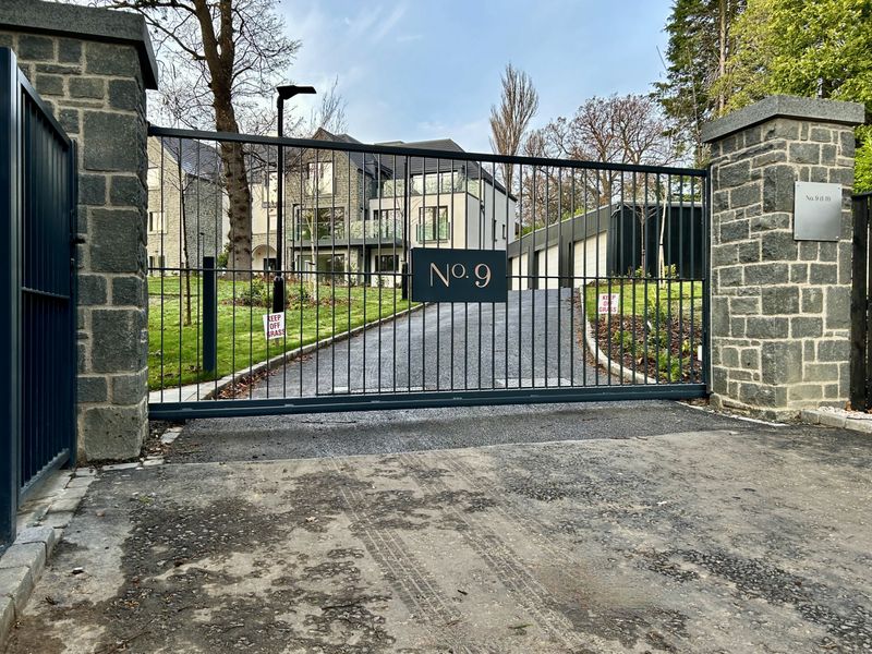 Electric Metal Cantilever Sliding Gate & Matching Pedestrian Gate Installation in Barnton, Edinburgh
