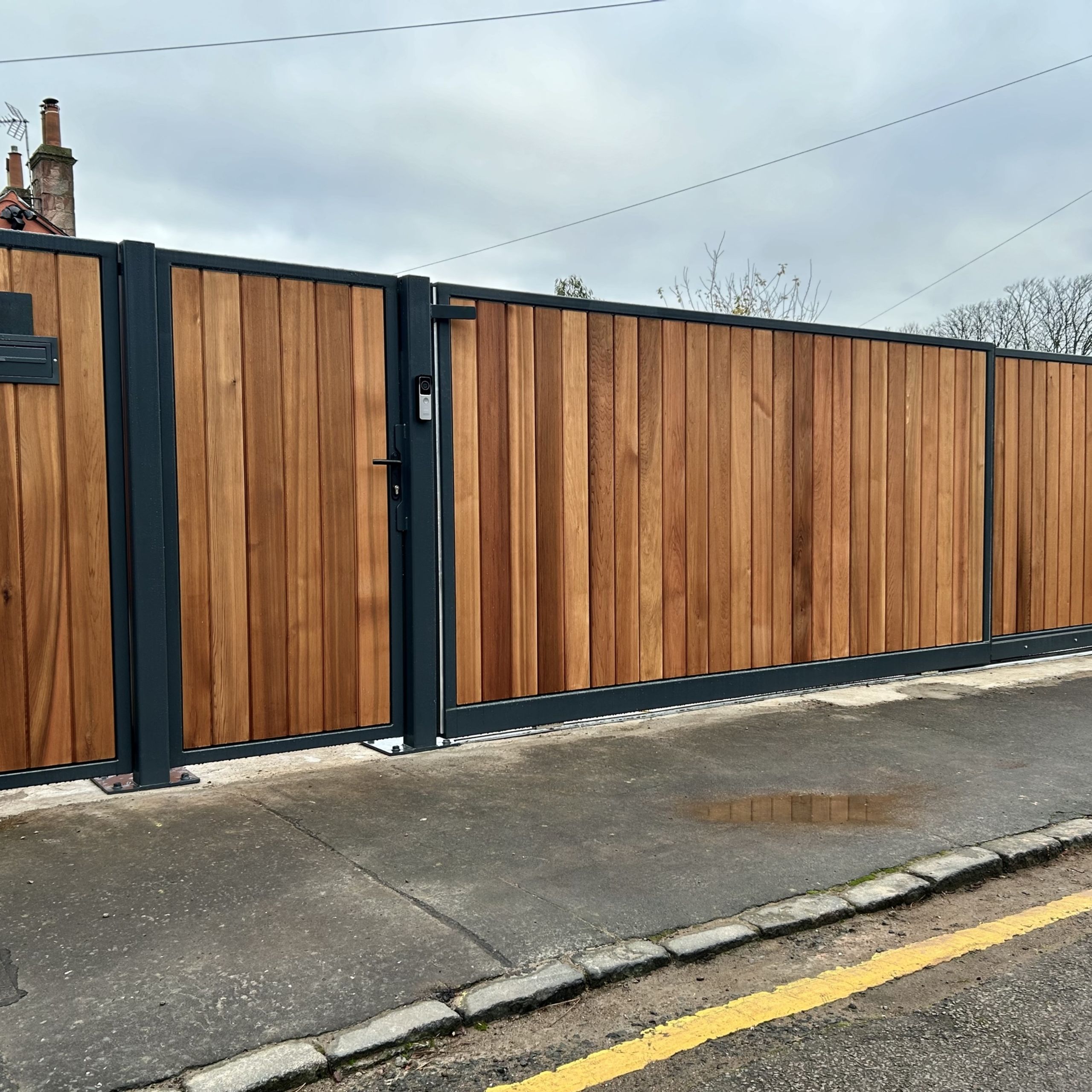 Bespoke Electric Telescopic Sliding Gate installed in Gullane, East Lothian